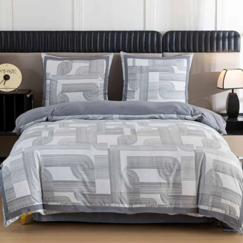Pościel z lampasami 220x200 mikrofibra Cotton World 3 części FPD 2926