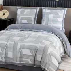 Pościel z lampasami 220x200 mikrofibra Cotton World 3 części FPD 2926