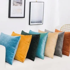 Poduszka dekoracyjna 40x40 velvet welurowa alabastrowa szarość