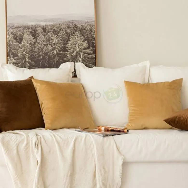 Poduszka dekoracyjna 50x50 velvet welurowa granatowa