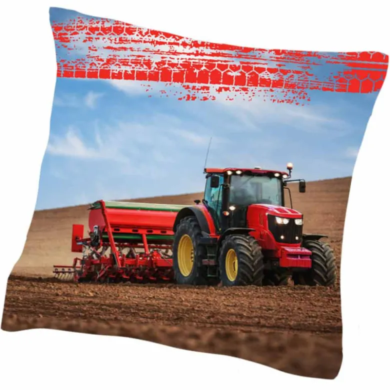 Poduszka 40x40 jasiek dla dzieci realistyczny wzór traktor