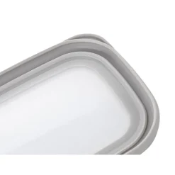 Pojemnik do żywności prostokątny 2300 ml przezroczysty z szczelną szarą pokrywką Florina Foodie
