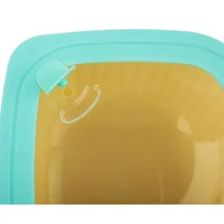 Pojemniki kwadratowe lunchbox MG Home Misto zestaw 4 sztuk hermetyczne 3600/2400/1400/750 ml kremowe