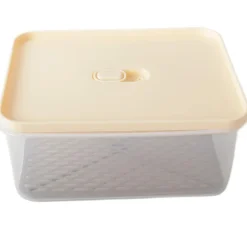 Pojemniki prostokątne lunchbox MG Home Misto z podkładką zestaw 3 sztuki hermetyczne 4400/2200/1000 ml brzoskwiniowe