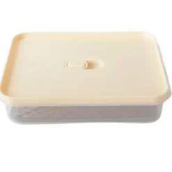 Pojemniki prostokątne lunchbox MG Home Misto z podkładką zestaw 3 sztuki hermetyczne 4400/2200/1000 ml brzoskwiniowe