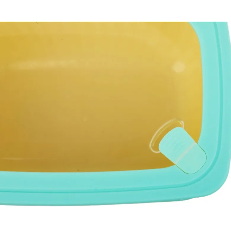 Pojemniki prostokątne lunchbox MG Home Misto zestaw 4 sztuk hermetyczne 4500/2700/1400/650 ml kremowe