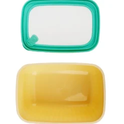 Pojemniki prostokątne lunchbox MG Home Misto zestaw 4 sztuk hermetyczne 4500/2700/1400/650 ml kremowe