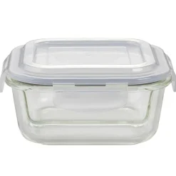 Pojemniki szklane dzielone dwukomorowe Florina Frigo 750 ml zestaw 3 sztuki kwadratowe lunchbox hermetyczne