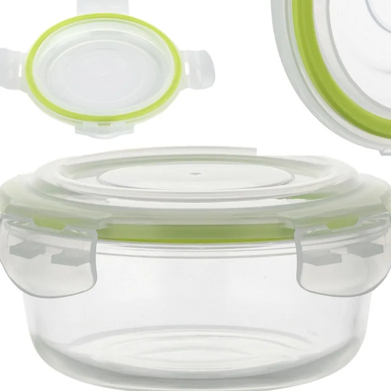 Pojemniki szklane okrągłe lunchbox Florina Frigo zestaw 3 sztuki żaroodporne hermetyczne 620 ml