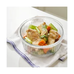 Pojemniki szklane ryflowane Florina Mariet lunchbox 960/650 ML żaroodporne hermetyczne