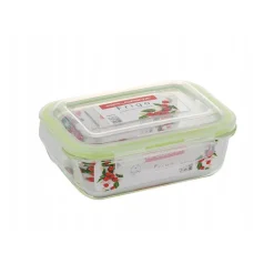 Pojemniki szklane zestaw 6 sztuk na żywność jedzenie Florina Frigo pudełko śniadaniówka lunchbox okrągłe prostokątne hermetyczne