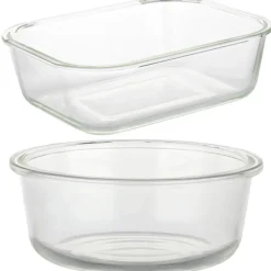 Pojemniki szklane zestaw 6 sztuk na żywność jedzenie Florina Frigo pudełko śniadaniówka lunchbox okrągłe prostokątne hermetyczne
