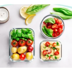 Pojemniki szklane zestaw 10 sztuk lunchbox GierekHoff Corio żaroodporne hermetyczne