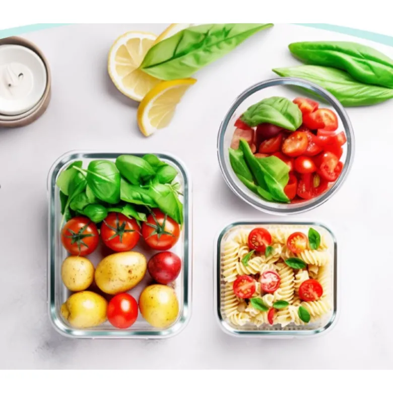 Pojemniki szklane zestaw 10 sztuk lunchbox GierekHoff Corio żaroodporne hermetyczne