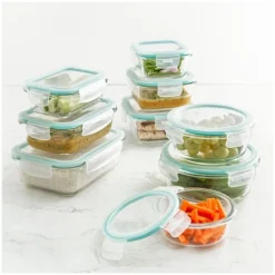 Pojemniki szklane zestaw 10 sztuk lunchbox GierekHoff Corio żaroodporne hermetyczne