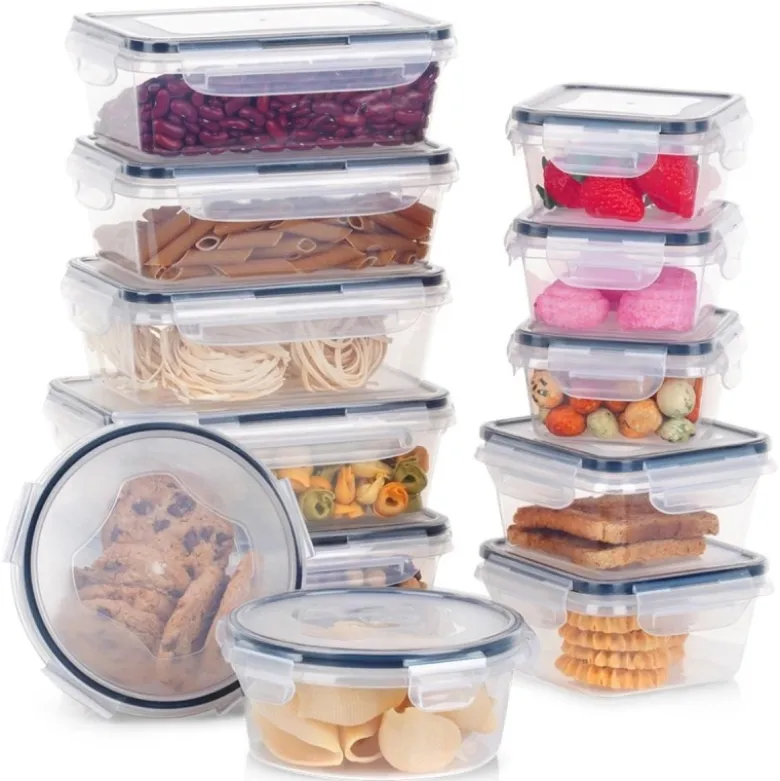 Pojemniki z pokrywką 350/550/700/840 ml lunchbox zestaw 12 szt hermetyczne