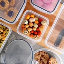 Pojemniki z pokrywką 350/550/700/840 ml lunchbox zestaw 12 szt hermetyczne