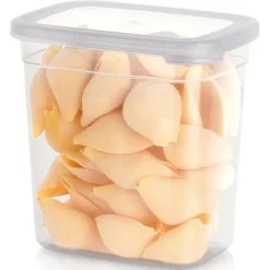 Pojemnik kuchenny z pokrywką na produkty sypkie wysoki szary 1,85L Vilde