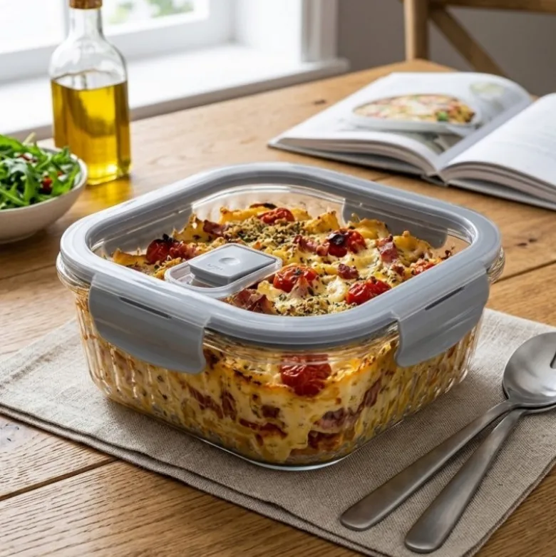 Pojemnik 1500 ml na żywność jedzenie pudełko z pokrywką lunchbox kwadratowy hermetyczny Mariet Florina