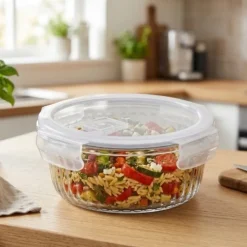 Pojemnik 960 ml na żywność jedzenie pudełko z pokrywką lunchbox okrągły hermetyczny Mariet Florina
