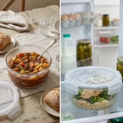 Pojemnik 960 ml na żywność jedzenie pudełko z pokrywką lunchbox okrągły hermetyczny Mariet Florina