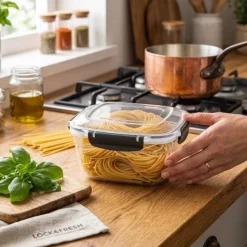 Pojemnik 2400ml na żywność jedzenie pudełko z pokrywką lunchbox kwadratowy hermetyczny Tragar