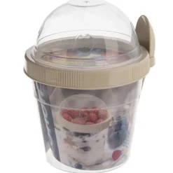 Pojemnik na jogurt kubek z łyżeczką i miską na musli lunchbox 400 ml Vilde