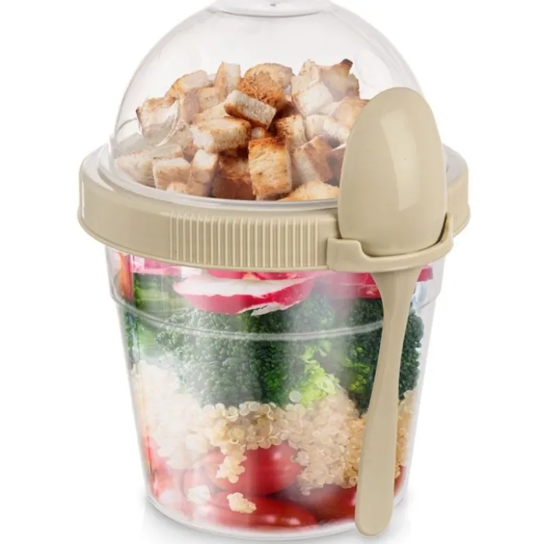 Pojemnik na jogurt kubek z łyżeczką i miską na musli lunchbox 400 ml Vilde