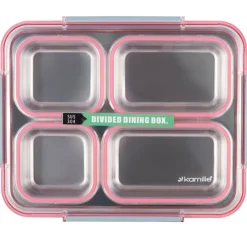 Pojemnik obiadowy z pokrywką 1800ml do przechowywania żywności różowy lunchbox KM 2147 Kamille