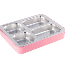 Pojemnik obiadowy z pokrywką 1800ml do przechowywania żywności różowy lunchbox KM 2147 Kamille