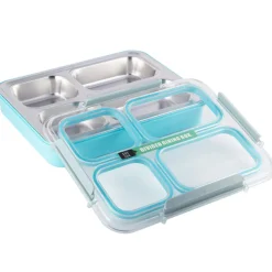Pojemnik obiadowy z pokrywką 1800ml do przechowywania żywności niebieski lunchbox KM 2147 Kamille