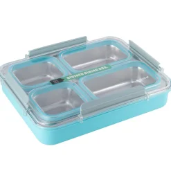 Pojemnik obiadowy z pokrywką 1800ml do przechowywania żywności niebieski lunchbox KM 2147 Kamille