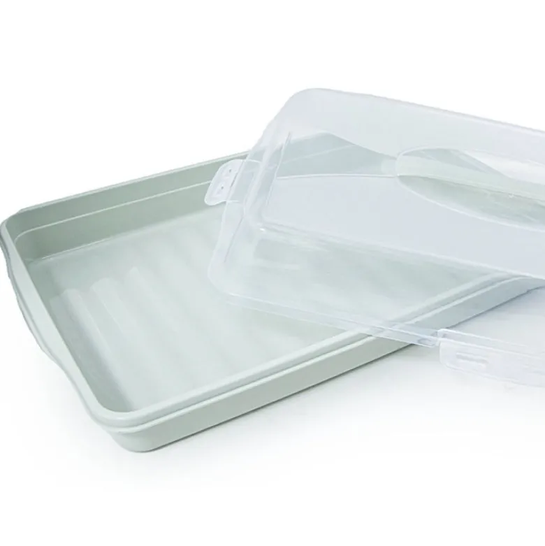 Pojemnik plastikowy na ciasto zielony 45x31x10 cm Tragar 30307
