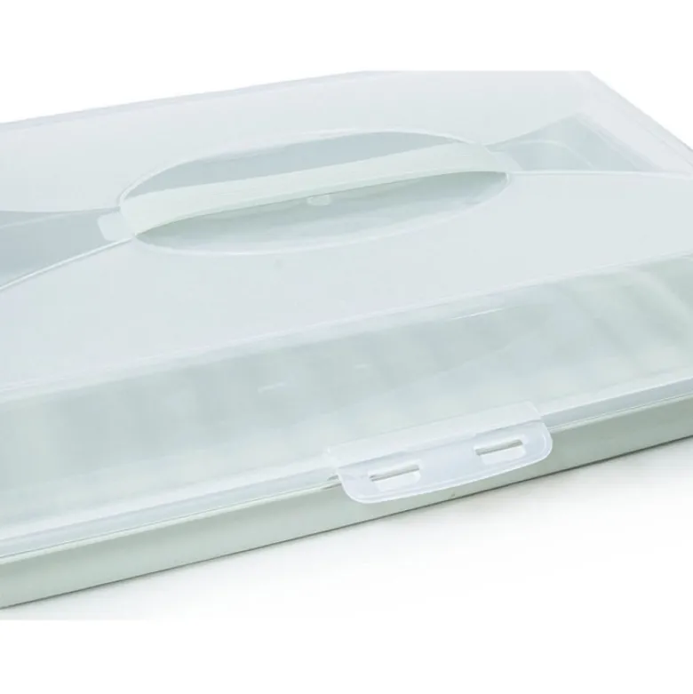 Pojemnik plastikowy na ciasto zielony 45x31x10 cm Tragar 30307