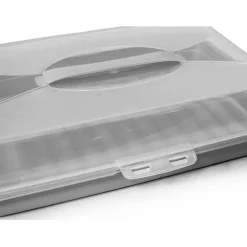 Pojemnik plastikowy na ciasto szary 45x31x10 cm Tragar 30307