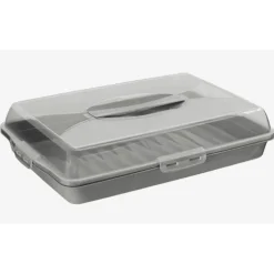 Pojemnik plastikowy na ciasto szary 45x31x10 cm Tragar 30307