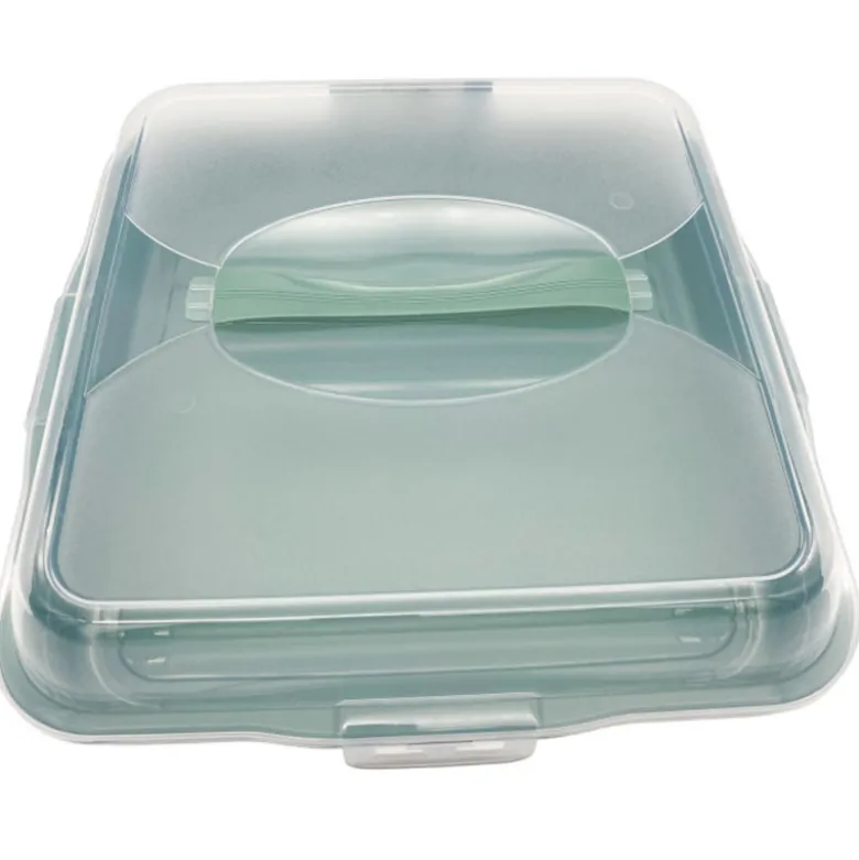 Pojemnik plastikowy na ciasto kwadratowy 35x35x11 cm Tragar 30308