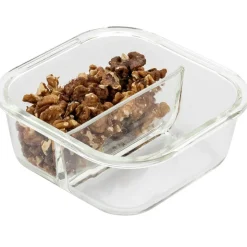Pojemnik szklany dzielony dwukomorowy Florina Frigo 750 ml kwadratowy lunchbox hermetyczny