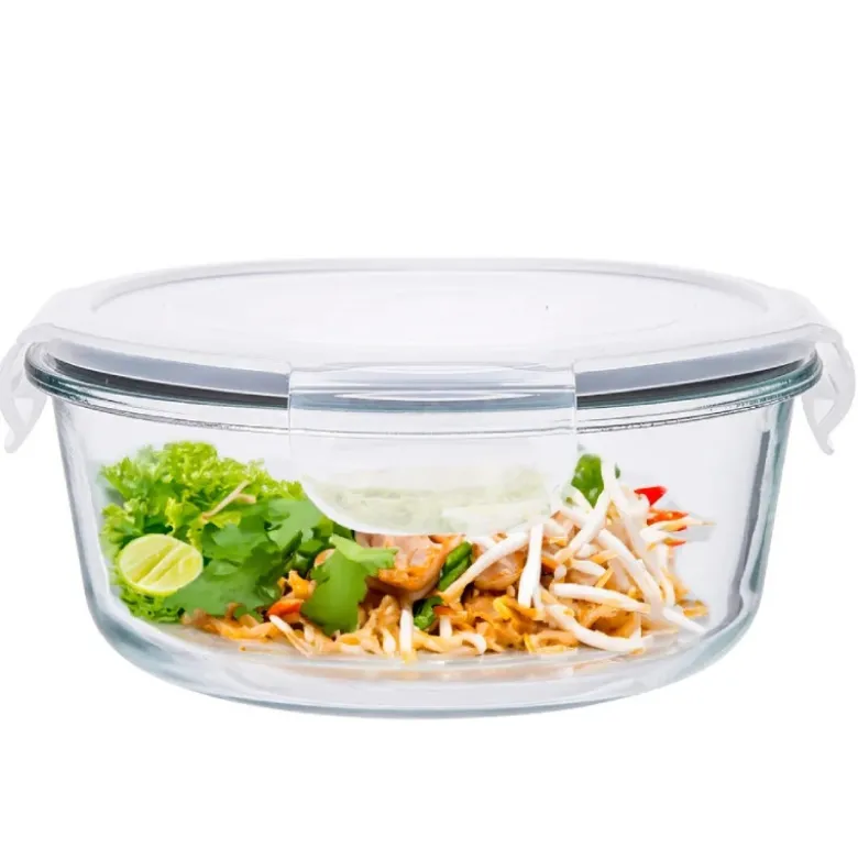 Pojemnik szklany 950 ml okrągły lunchbox Altom Fresh żaroodporny hermetyczny