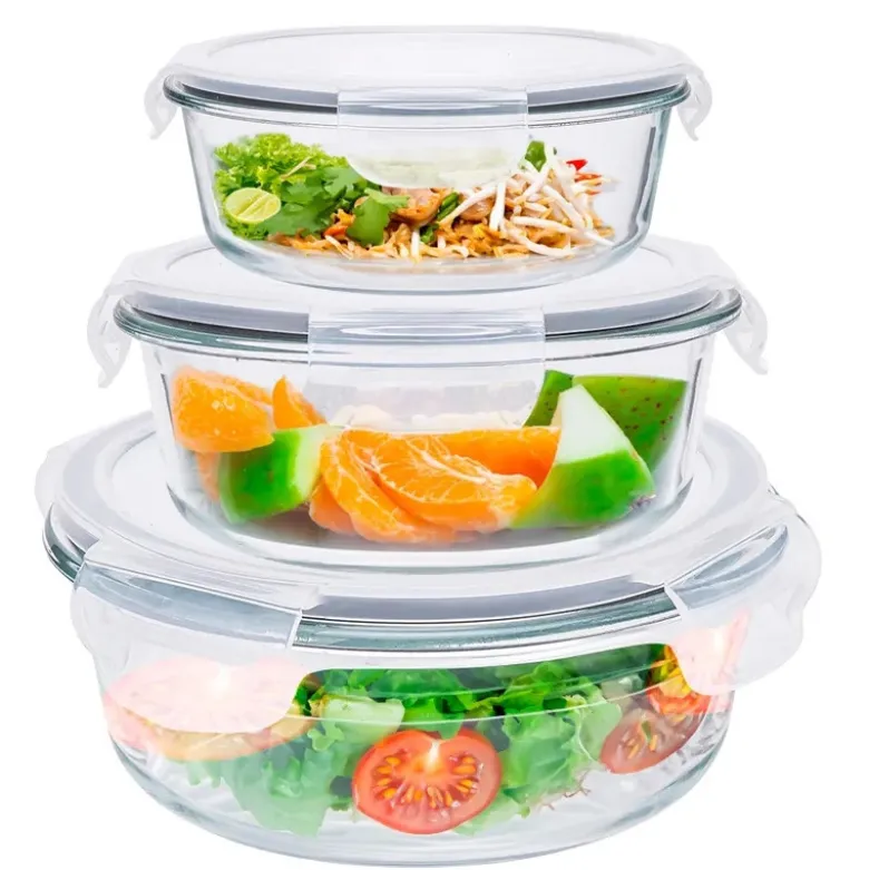 Pojemnik szklany 950 ml okrągły lunchbox Altom Fresh żaroodporny hermetyczny