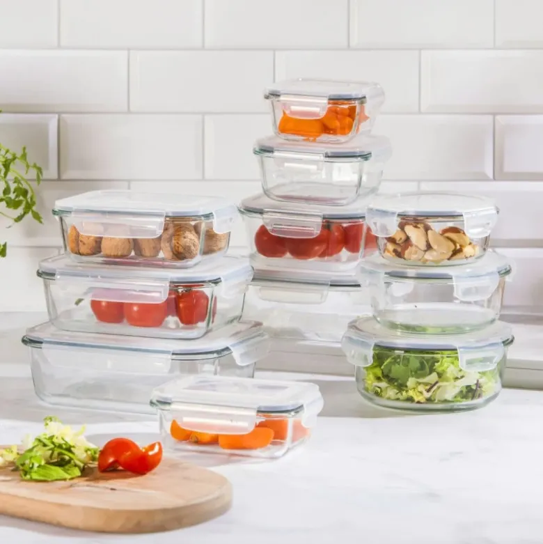 Pojemnik szklany 950 ml okrągły lunchbox Altom Fresh żaroodporny hermetyczny