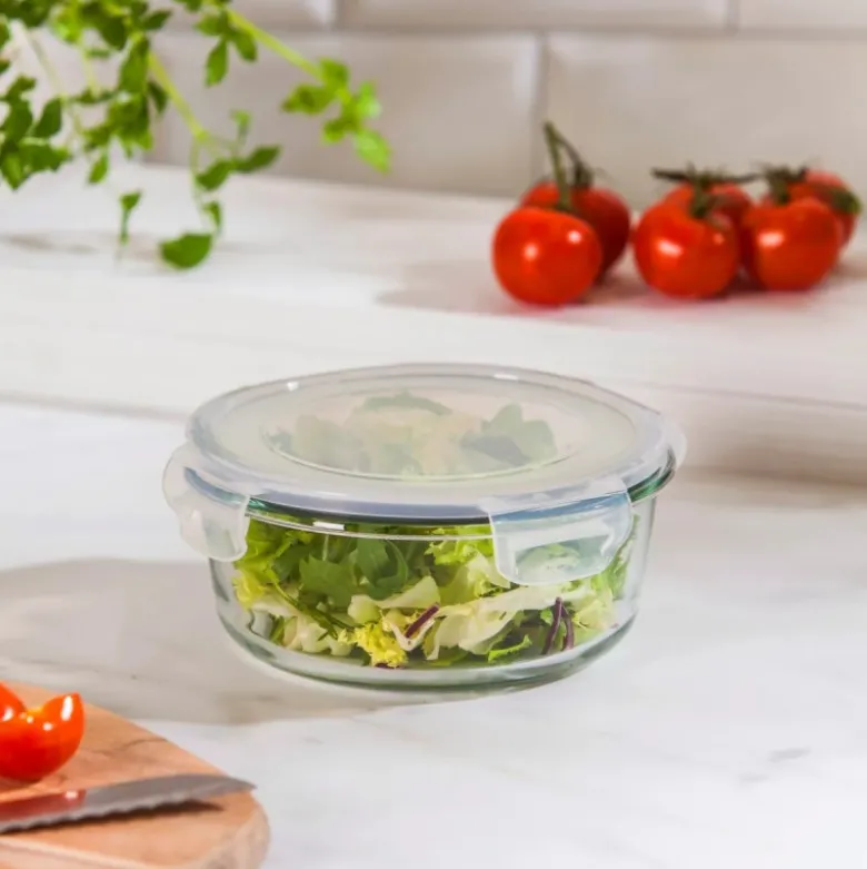 Pojemnik szklany 950 ml okrągły lunchbox Altom Fresh żaroodporny hermetyczny