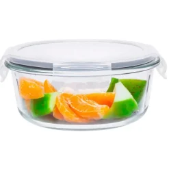 Pojemnik szklany 600 ml okrągły lunchbox Altom Fresh żaroodporny hermetyczny