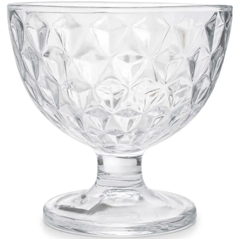 Pucharek do lodów deserów 300 ml szklany diament komplet 6 sztuk Tragar