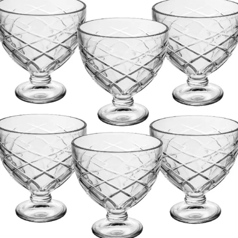 Pucharki do lodów Florina Mido 400 ml szklany zestaw 6 sztuk