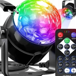 Reflektor dyskotekowy kolorowa lampa laser pilot KR 1013