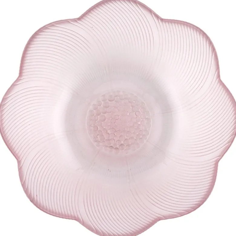 Salaterka 20 cm do sałatek różowa w kształcie kwiatu Mariella Florina