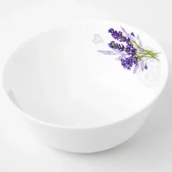 Salaterka 16 cm Esmene Lavander biała z motywem lawendy