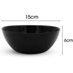 Salaterka czarna na sałatkę głęboki 16cm miska na zupę opal Diamond Tragar