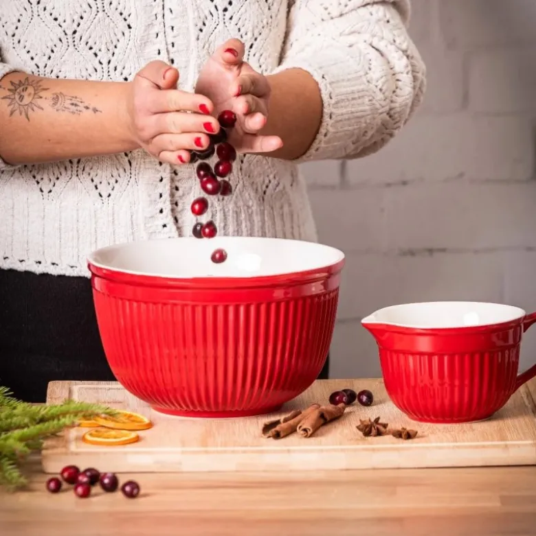 Salaterka miska 2.5L ceramiczna czerwona 22 cm Altom Design Red Chilli